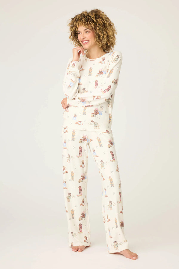 Pj Salvage Ruff On The Range Dog Print PJ Set